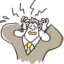 悩んでいる男性イラスト